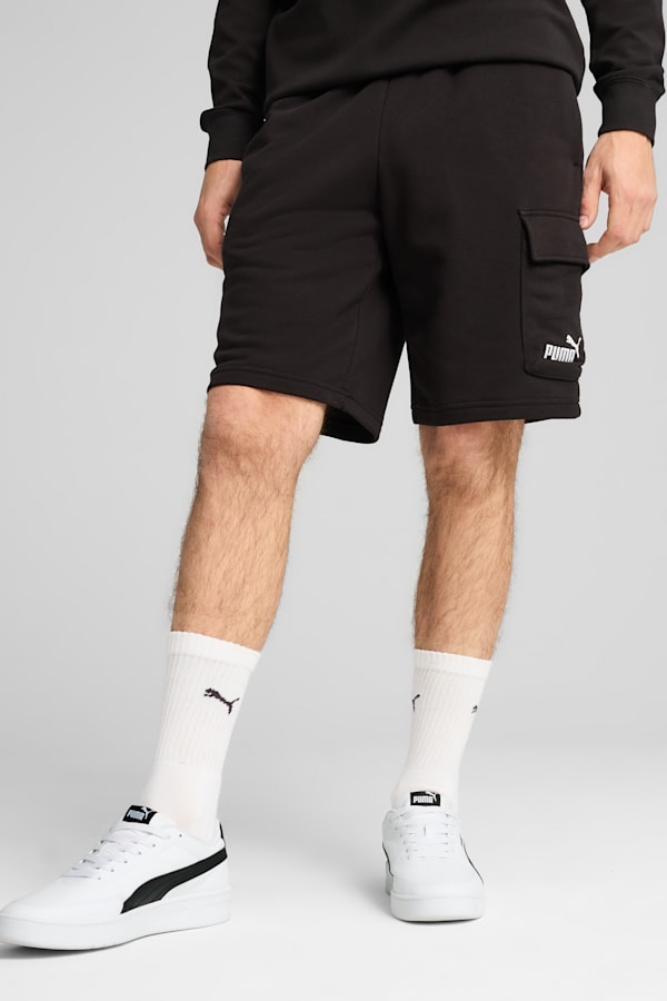 Essentials No. 1 Logo Cargo 10" Shorts Men, PUMA Black, extralarge